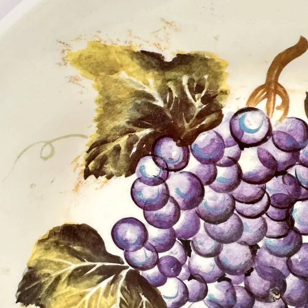 Tabletops Unlimited Cabernet Hand Painted Salad Plate Grape Tuscan Country 8.5